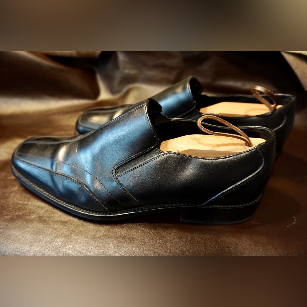 Aston grey slip on shoes
